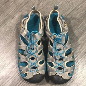 KEEN - WHISPER NEUTRAL GRAY/LAGOON Sandals size 9.5